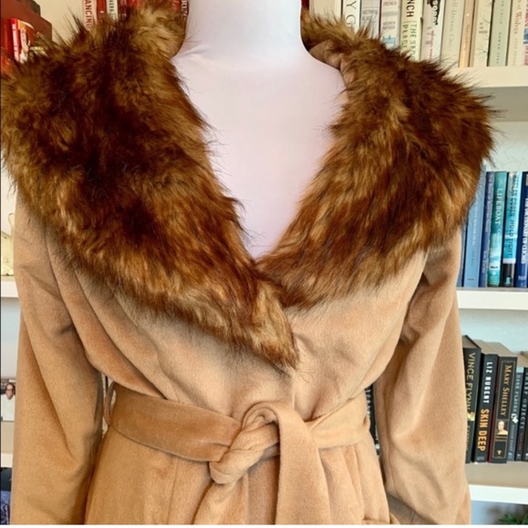 Collectif Pinup Vintage Madmen Carmella Coat Fur - Picture 4 of 5